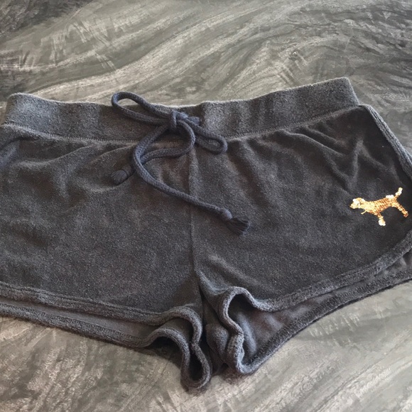 PINK Victoria's Secret Pants - VS PINK BLING TERRYCLOTH SHORTS